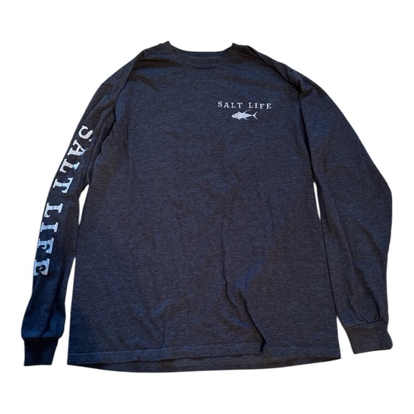 Salt Life Tops - Salt Life Gray and Red Long Sleeve Tee